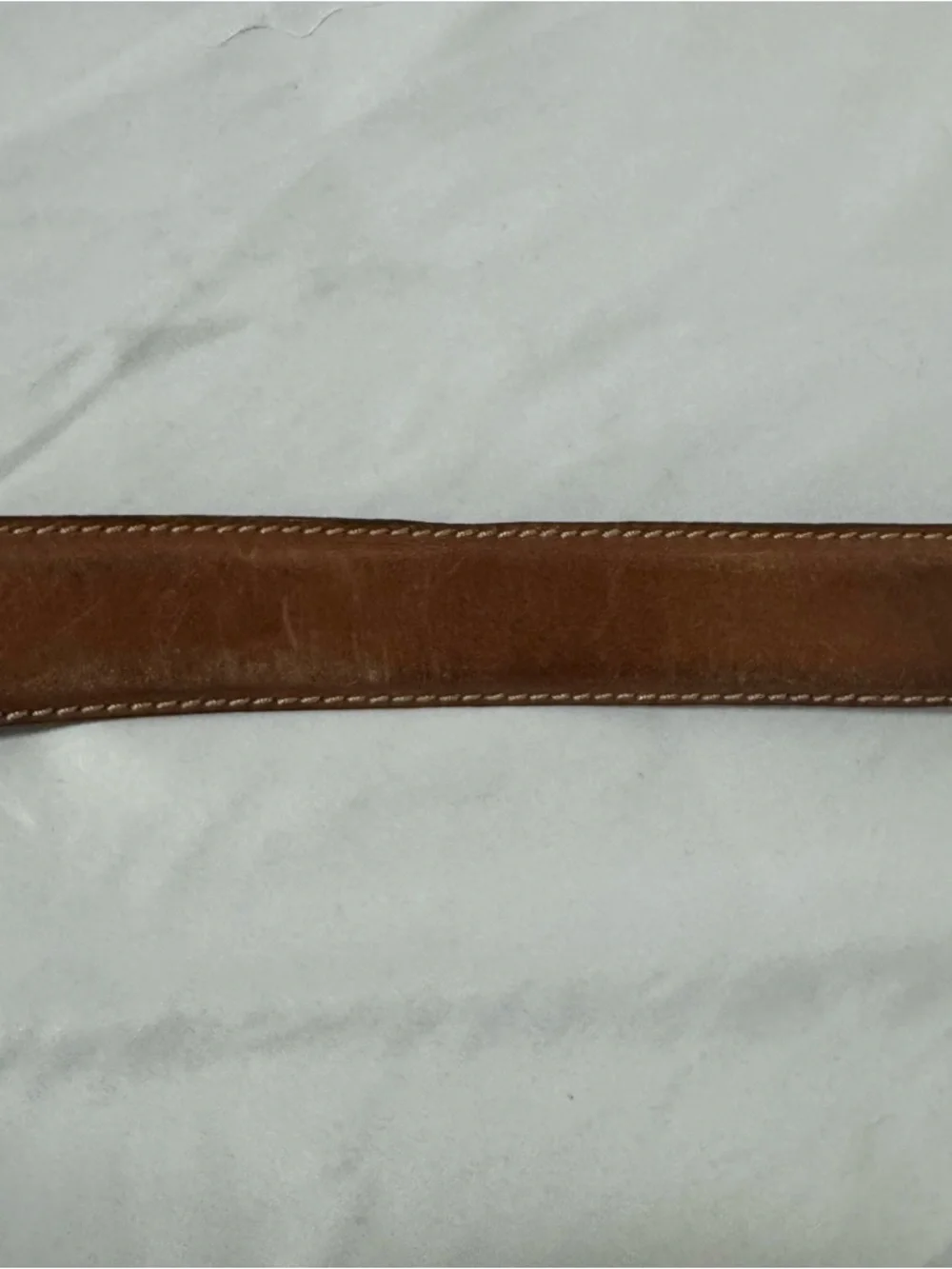 Allen Edmonds Cognac Leather Belt with Solid Brass Buckle USA 91/36 11704